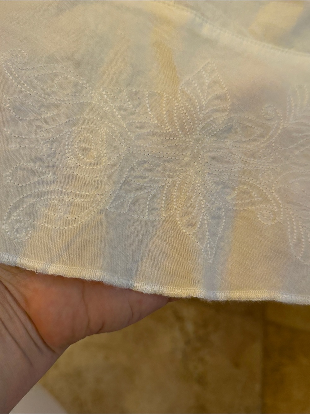 The North Face Women's White Ruffled-Hem Lace Detail Midi Skirt Linen Blend M - Picture 3 of 13